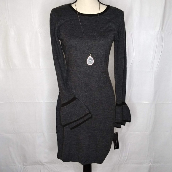 BCX Dresses & Skirts - Junior Sweater Dress Long sleeve Charcoal Gray M